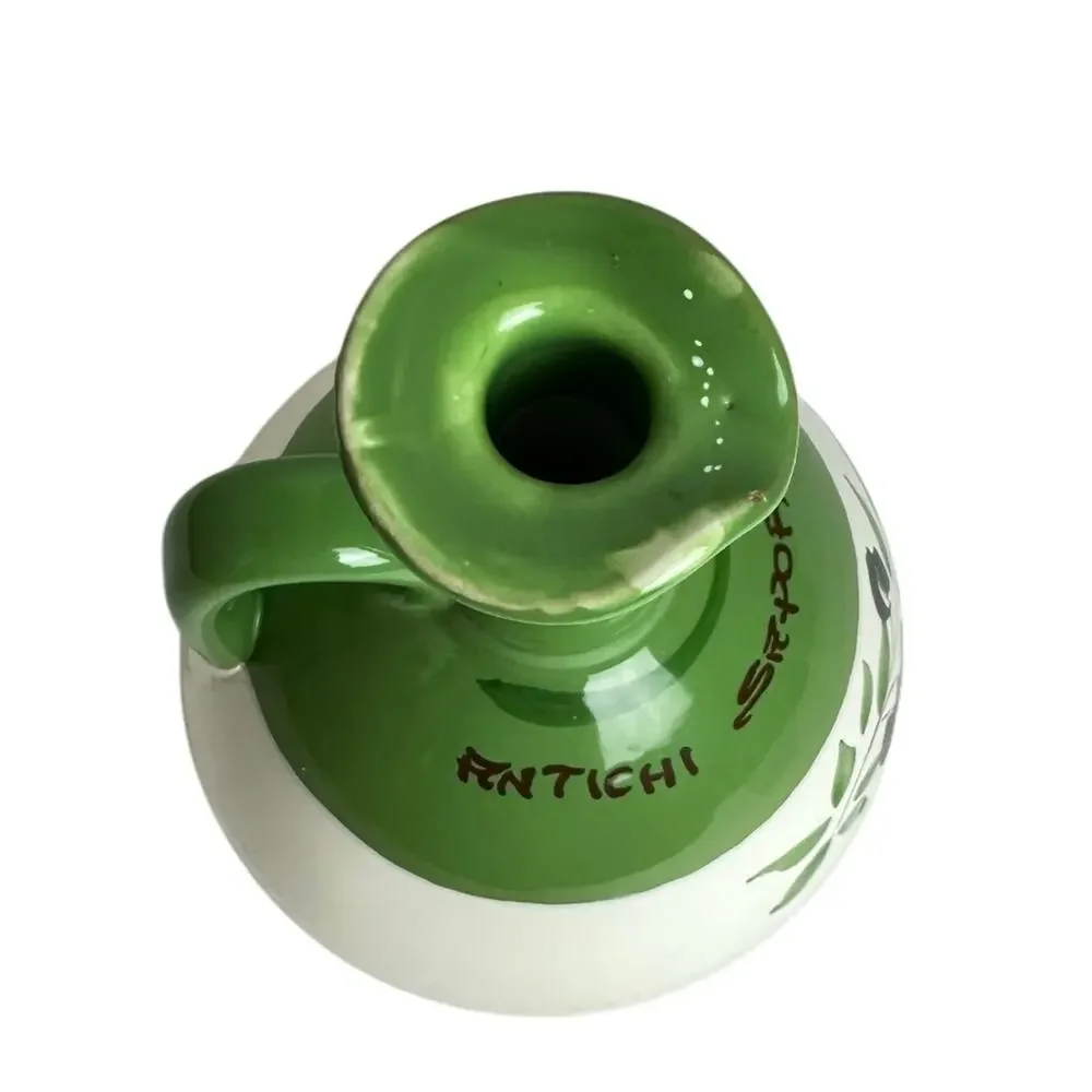 VTG Benegiamo Handcrafted Italian Olive Oil Cruet Jug with Stopper Ceramic